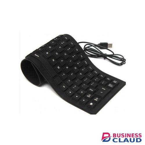 Flexible Silicone Roll-Up Wired Keyboard – Waterproof, Dustproof, Quiet Typing, Lightweight, Portable & Foldable USB Keyboard for PC, Laptop & Travel
