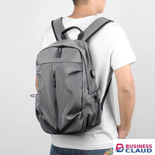 Gukbis Men's Fashion Simple Lightweight Laptop Backpack - Gray