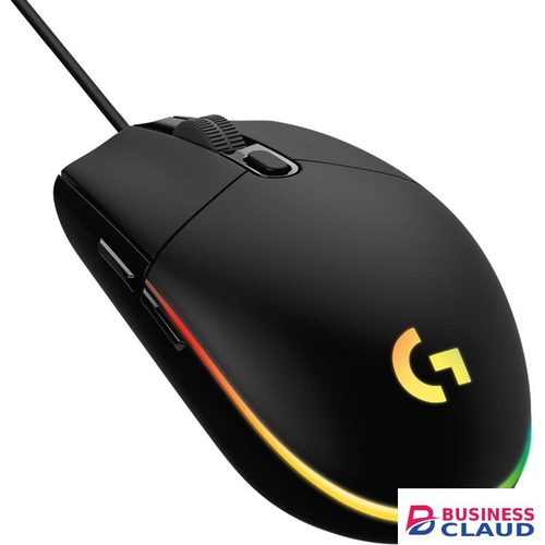 Logitech G203 Wired Gaming Mouse, 8,000 DPI, Rainbow Optical Effect LIGHTSYNC RGB, 6 Programmable Buttons, On-Board Memory, Screen Mapping, PC/Mac Computer And Laptop Compatible - Black- 910-005796