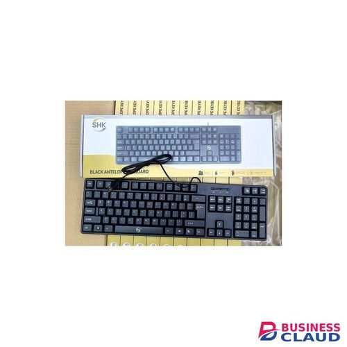 Black Antelope Wired Computer Keyboard – Ergonomic Full-Size Keyboard, USB Connection, Durable Keys, Comfortable Typing for PC & Laptop