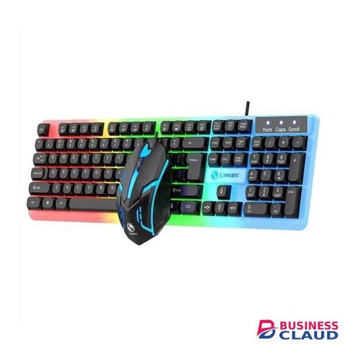 Gaming Keyboard Mouse Combos Computer Laptop Backlight Gamer Kit LED Wired Usb Keyboard GTX350 Set-Black