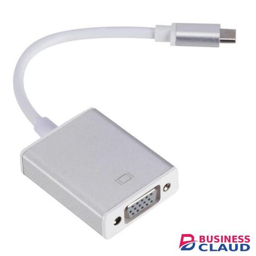 Lightweight USB C to VGA Converter Cable Double Female Connector Line for Connecting Laptops to Monitors or TV Silver