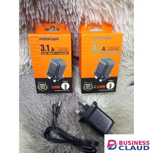 Amaya D036 Type C Fast Charging Cable Durable Premium Quality USB Charger for Smartphones Tablets Laptops Efficient High-Speed Data Sync Reliable Everyday Use