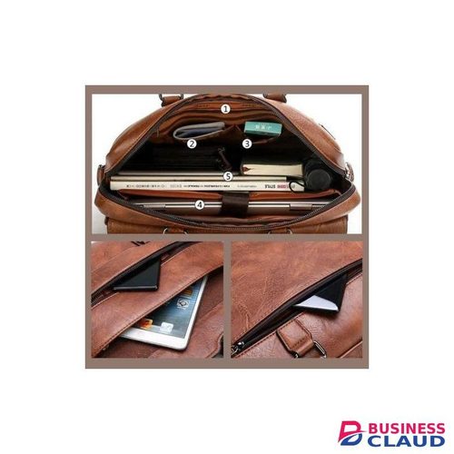 Jeep Boluo Leather Laptop Bag – crafted for durability, sleek design, and ultimate protection for your laptop. Perfect for everyday use with ample storage and a professional look