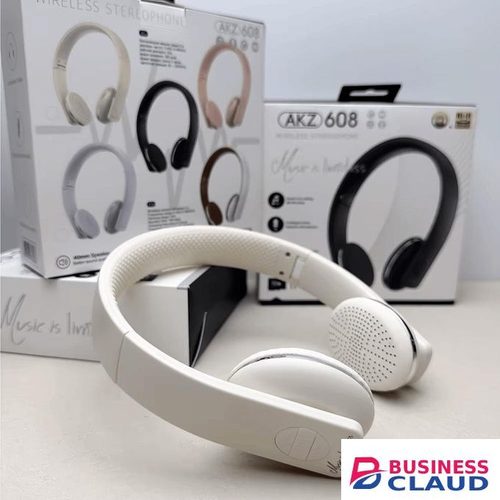 AKZ 608 Fashion Bluetooth Wireless Headphones Headset with Deep Bass Stereo Sound, LED Light Design, Long Battery Life, Built-In Microphone, Adjustable Over-Ear Foldable Headset Compatible with Android, iOS, Tablets and Laptops