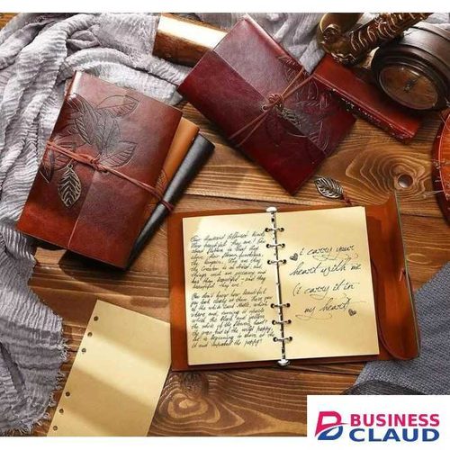A6 Retro Leaf Notebook – Vintage Botanical Pocket Journal