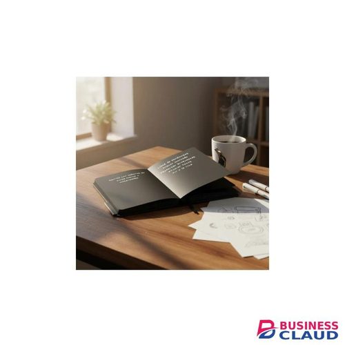 Womans Day Gift - Bright Starry Sky Premium Luxury Hardcover A5 Notebook Journal - Unique Diary with Thick High-GSM Black Inner Pages with Free Smooth-Writing Pen Included