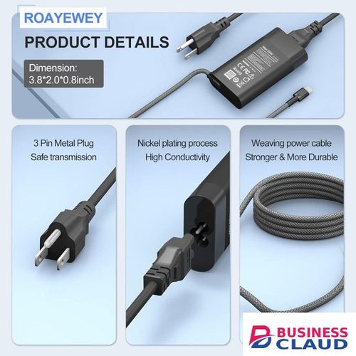 HP New Slim 65W Laptop Charger USB C Chromebook Charger for Spectre X360 14 2 in 1, Elitebook x360, Pavilion Envy Elite x2 Fast Charging Type C Travel Laptop Power Adapter