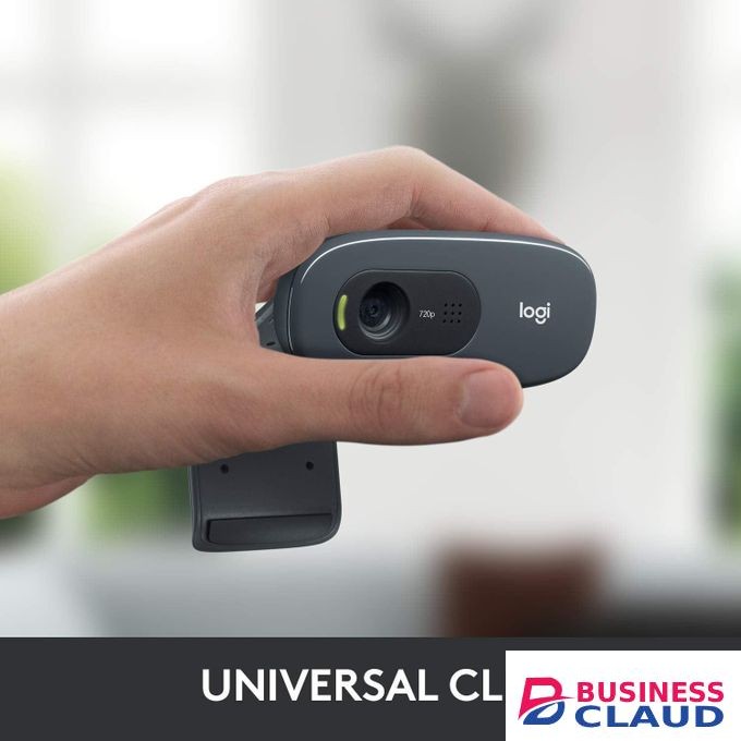 Logitech C270 HD Webcam, HD 720p/30fps, Widescreen HD Video Calling, HD Light Correction, Noise-Reducing Mic, Streaming, For Skype, FaceTime, Hangouts, WebEx, PC/Mac/Laptop/Macbook/Tablet - Black