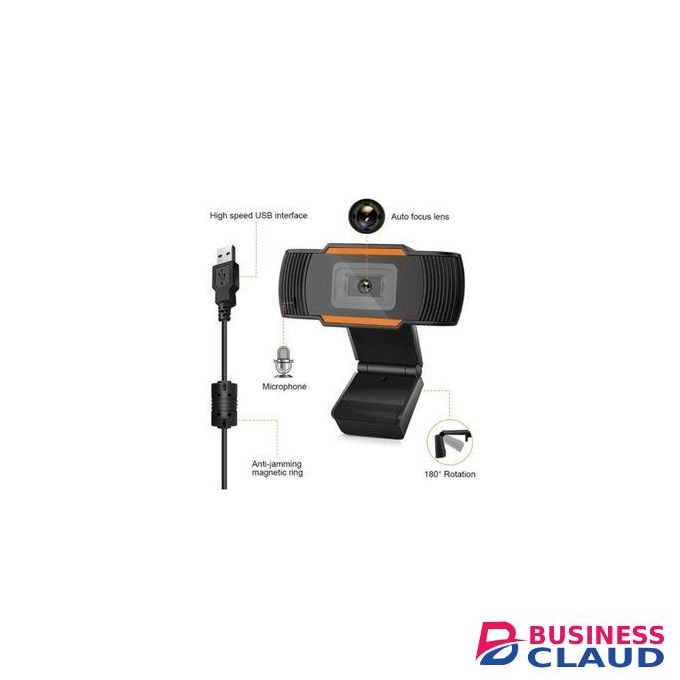 720P HD High-definition Quality Webcam With Built-In Noise-Reducing Mic- Black