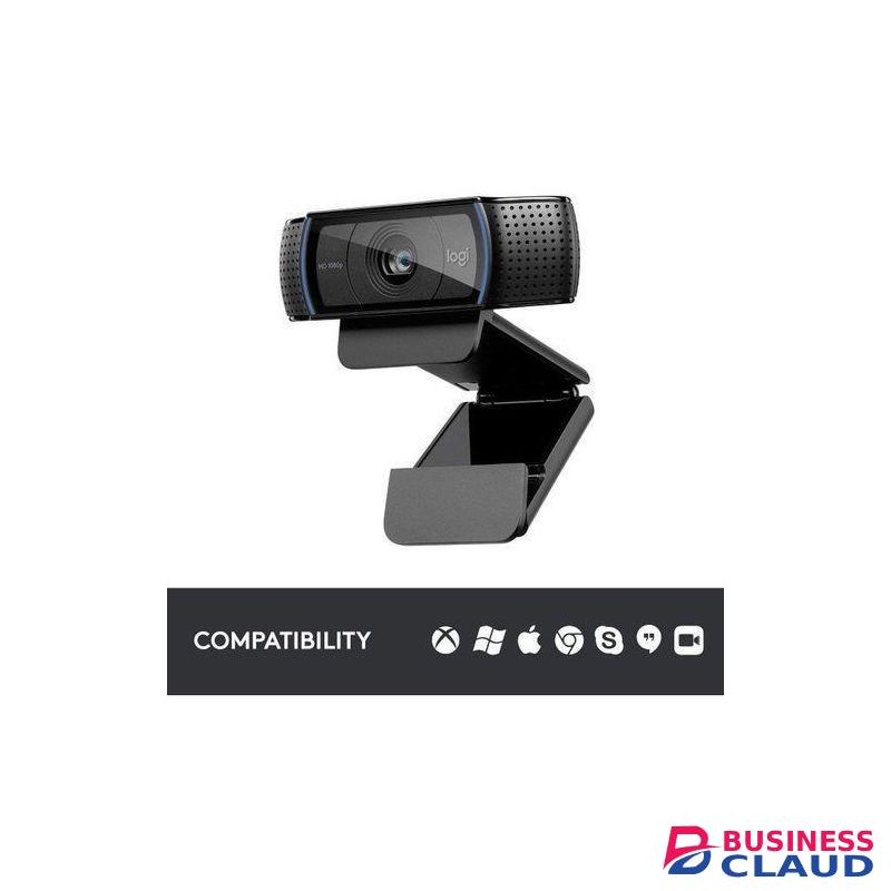 Logitech HD Pro Webcam C920, Widescreen Video Calling and Recording, 1080p Camera, Desktop or Laptop Webcam - 960-001055