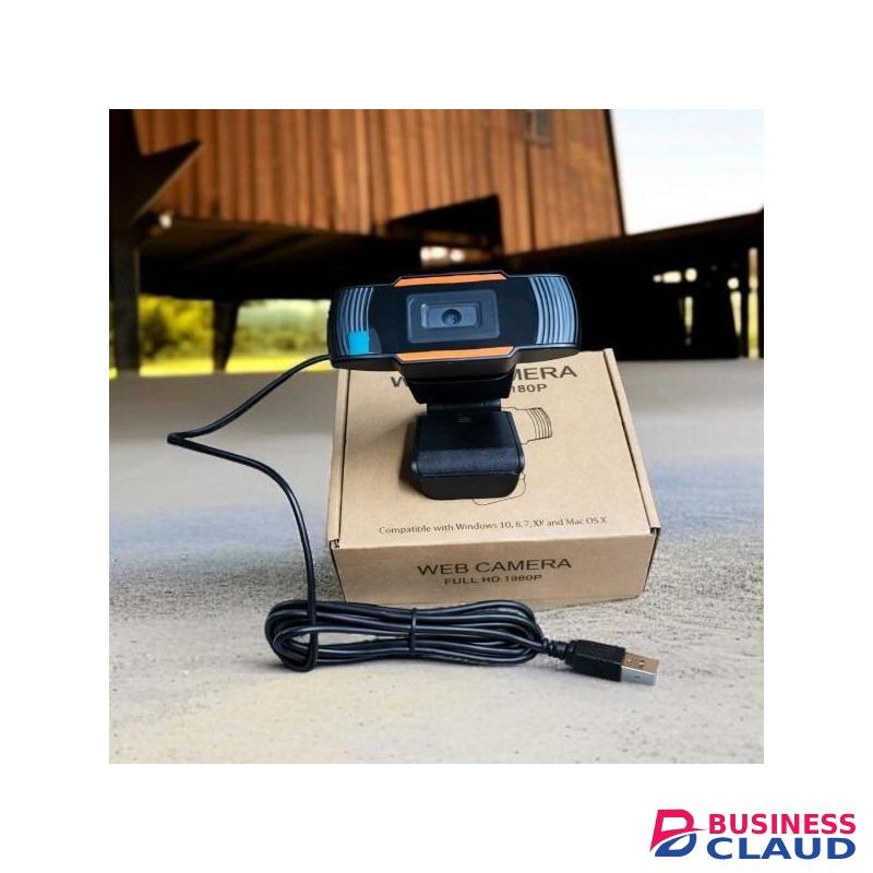 Full HD 1080P PC Webcam with Clear Audio Mic, Plug & Play USB Connection