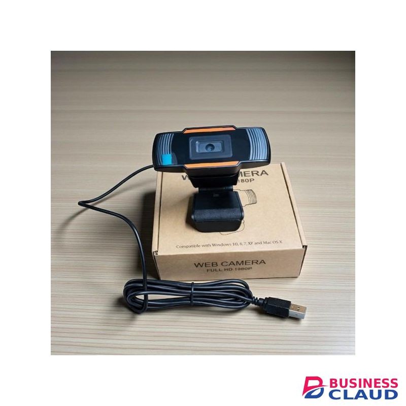 USB Full HD 1080P Webcam with Clip Stand and Clear Audio Mic