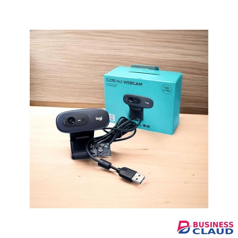 Logitech Webcam for Video Streaming with Built-In Microphone and Noise Filter