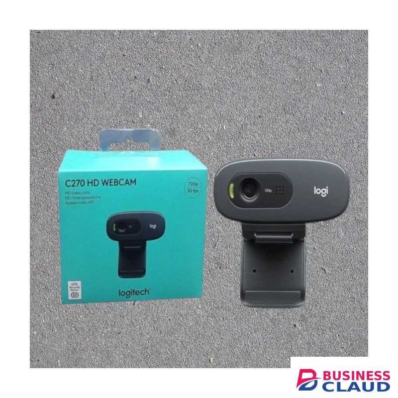Logitech C270 HD Webcam 720p Smooth 30fps Video Recording with Noise Cancelling Microphone for For Laptops And Desktop Computers