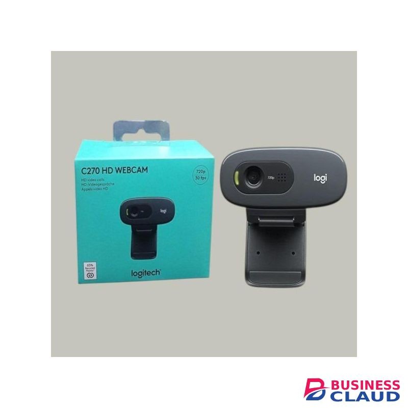 Logitech C270 720p HD USB Webcam For Video Calls And Streaming – Built-In Noise Reduction Microphone