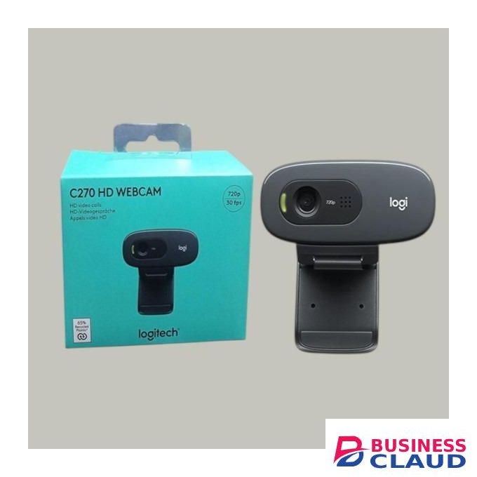 Logitech C270 HD USB Webcam Plug & Play Design 720p 30fps Clear Video webcamera With Noise Reducing Microphone