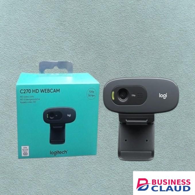 Logitech C270 USB HD Webcam 720p Clear 30fps Video Quality With Noise-Free Microphone