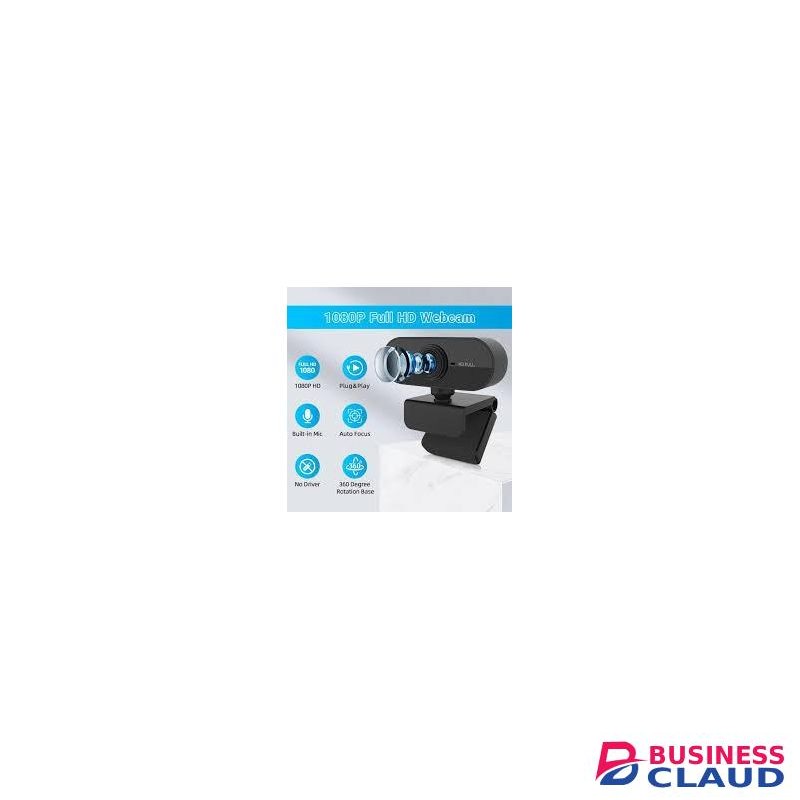 Web Cam Full HD,Webcam, Full HD, 1080P High Definition, 2 Megapixels, Built-in Microphone, USB Camera, Auto Light Correction, 30 FPS, Ultra Wide Angle 95°, Clip/Stand, Plug and Use, Tripod Compatible