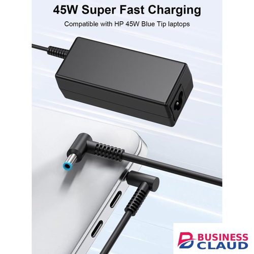 HP 45W Charger Blue Tip Compatible with Laptop Computer - Compatible with Stream 11 13 14, Pavilion x360 11 13 15 17, Envy, ProBook, EliteBook, Spectre, Notebook 14 15 Power Supply Cord