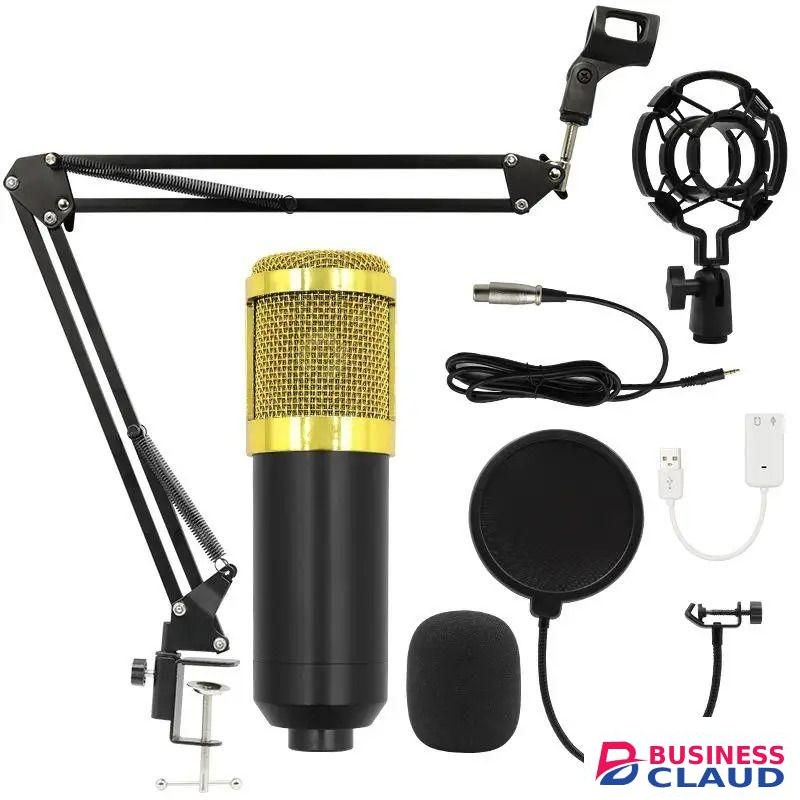 BM800 Studio Mic & V8 Sound Card – Perfect for YouTube, Facebook Live & Online Meetings