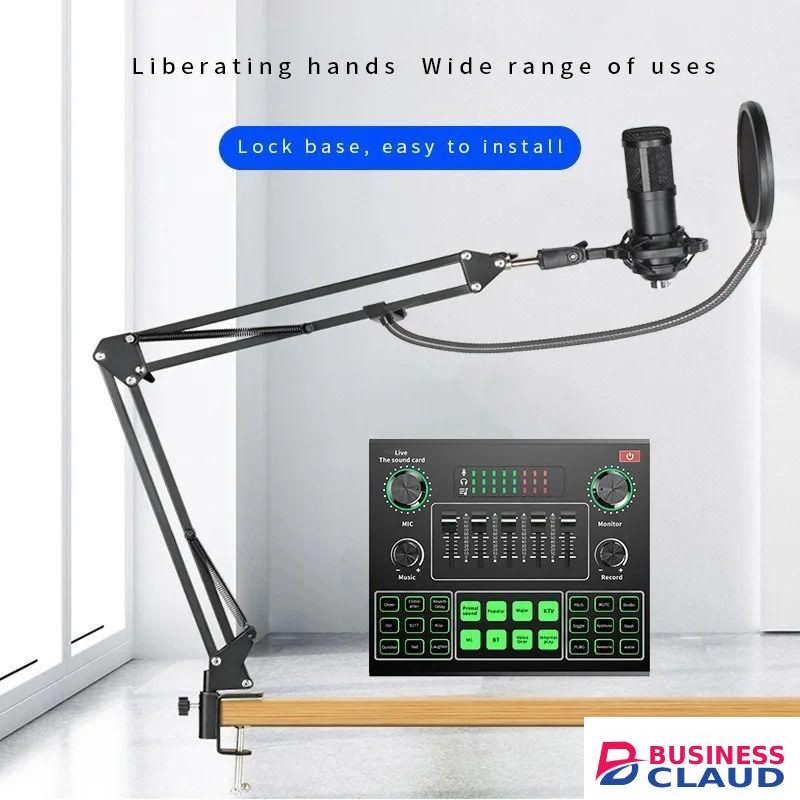 BM800 Condenser Microphone + V9 Card for Voice Streaming