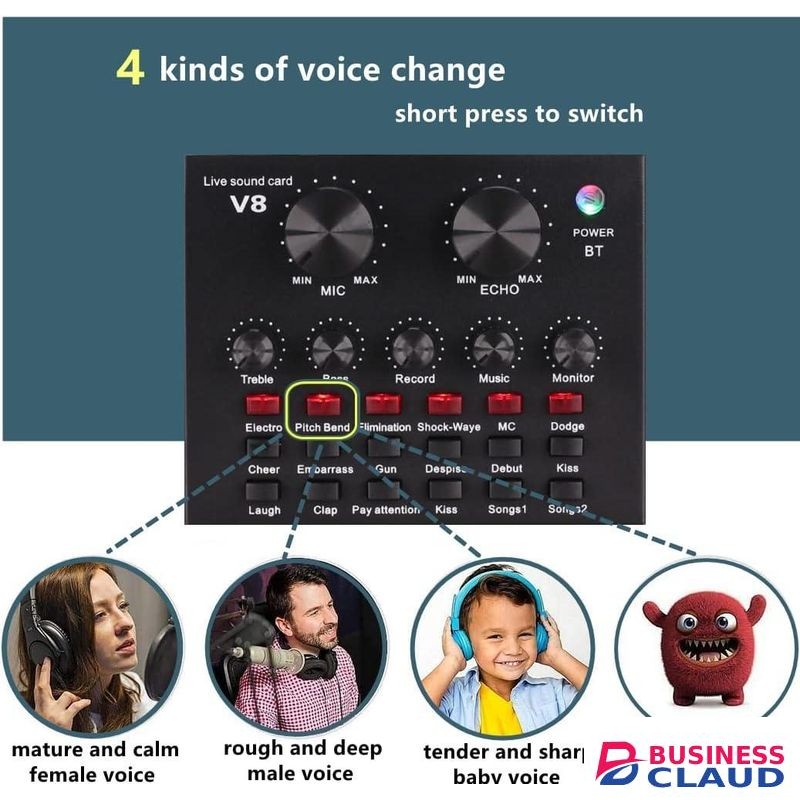 BM800 Mic + V8 Sound Card – Perfect For TikTok, YouTube & Podcasting