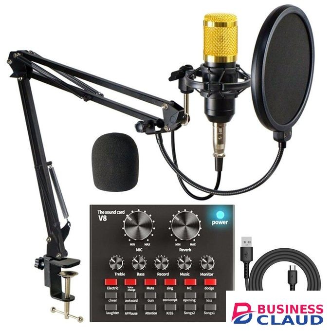 BM800 Microphone with Sound Card for Facebook Live