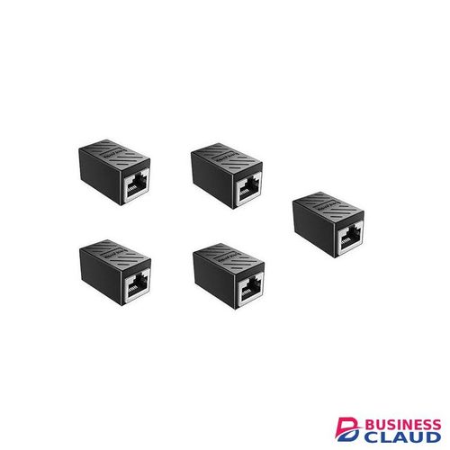 RJ45 Coupler And Built-in Ethernet Adapter Cat 7/Cat 6/Cat 5e, Router/Switch/TV/PC Laptop Module Socket Plug - Female To Female (Pack Of 5)
