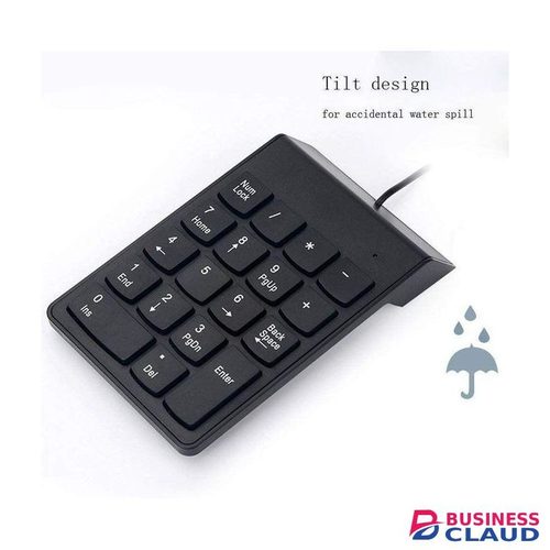 slim USB 2.0 numeric keypad compatible with Mac, desktop PC, and laptop