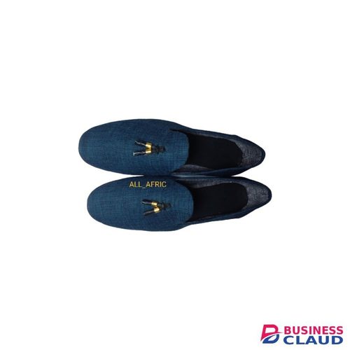 Dark Blue African Custom Made Shoes