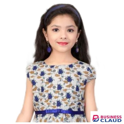 Puppy Short-Sleeves Floral Cotton Dress