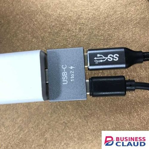 USB C Male to Dual Female Splitter Adapter - 2.8x2.8cm, Gray for USB C PD Charger, Powerbank, Laptop Accessories