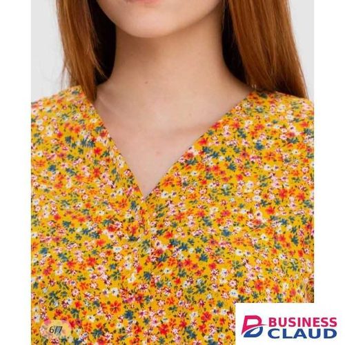 24 7 FASHION Summer chic V neck floral Dress for women short sleeve party dress