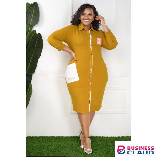 Yellow shirt dress