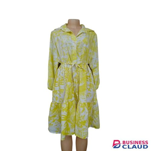 Yellow And White Dress