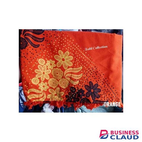 Pretty Quality Pure Cotton Printed Multi-Purpose Kikois Scarf Leso-ORANGE
