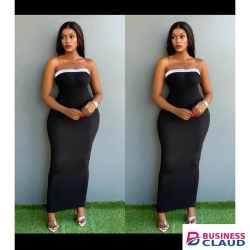 2025 European and American new cross-border women's bra dress slim sexy hip-wrapped mesh solid color long skirt independent