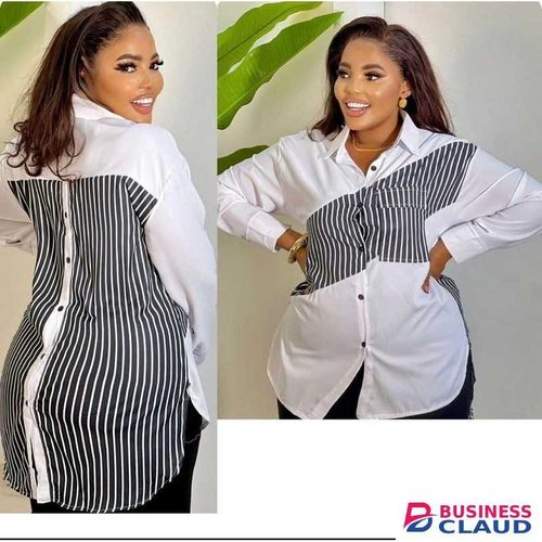 Ladies Fancy Shirt -Black& White