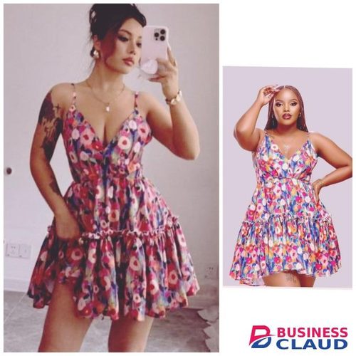 Ladies' Chiq Floral Bowstrap Summer Vest Mini Dress - Fit and Flare