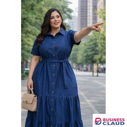 Maxi Long sleeved Denim Shirt Dress