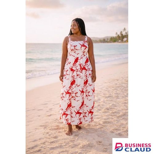 Women’s Maxi Elegant Dress – Stylish, Comfortable & Perfect for All Occasions- White/Red