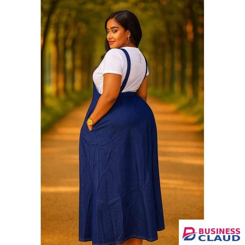 Kenya Maxi dungaree dress in 1