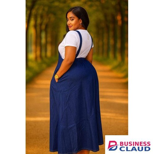 Kenya Maxi dungaree dress in 1