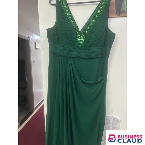 Maxi Beaded Ladies Plus Size Evening Dress
