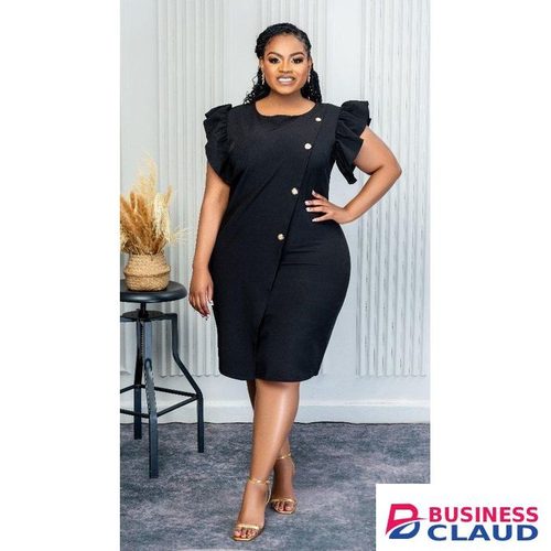 Plus Size Ladies Black semi Turkey Dress