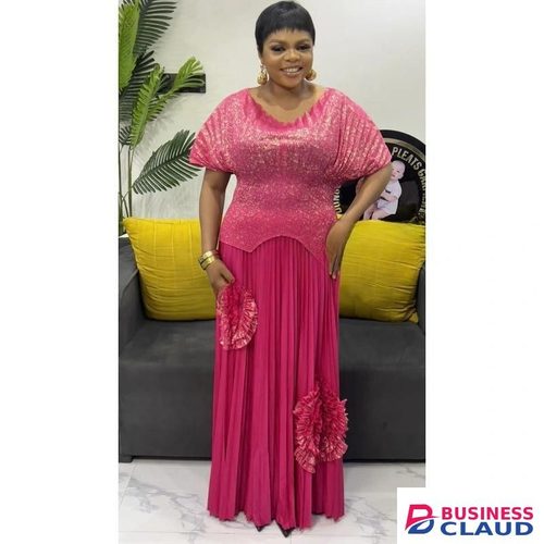 Pleated plus-size dinner women's suit