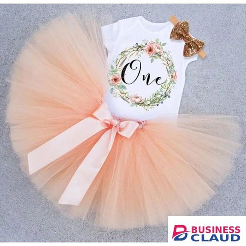 No Birthday outfit set for one year/ First birthday/Baby Girl First 1st Birthday Party Tutu Dresses for Toddlers Vestidos Infantil Princess Clothes 1 Year Girls Baptism Clothing