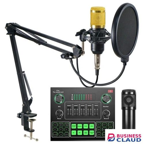 Professional V9 USB Sound Card and BM800 Microphone Kit for Live Events and Music Production