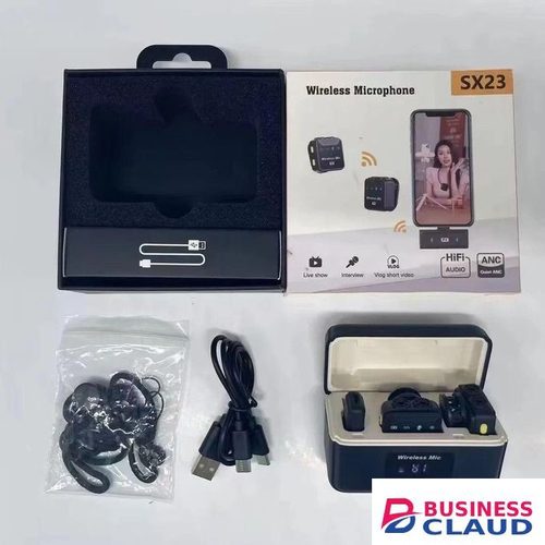 SX23 Wireless Microphone with Charging Case for Clear Sound in Video Production